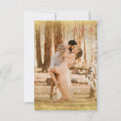 Magenta Calligraphy Couple Name Monogram Foto Bedankkaart (Achterkant)