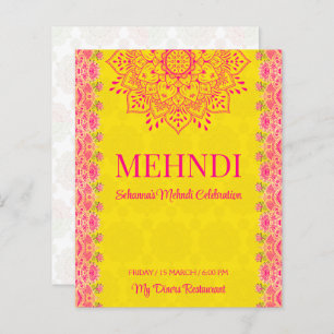 Magenta cerise bright yellow Mehndi budget nodig