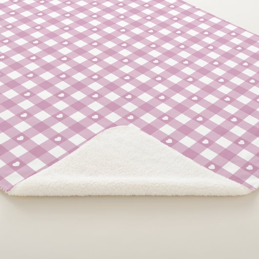 Magenta Checks Sherpa Deken (3/4)