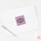 Magenta Chevron Dank u Sticker (Envelop)