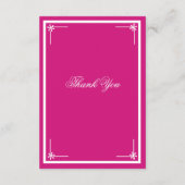 Magenta chic script elegante bruiloft website RSVP Informatiekaartje (Achterkant)