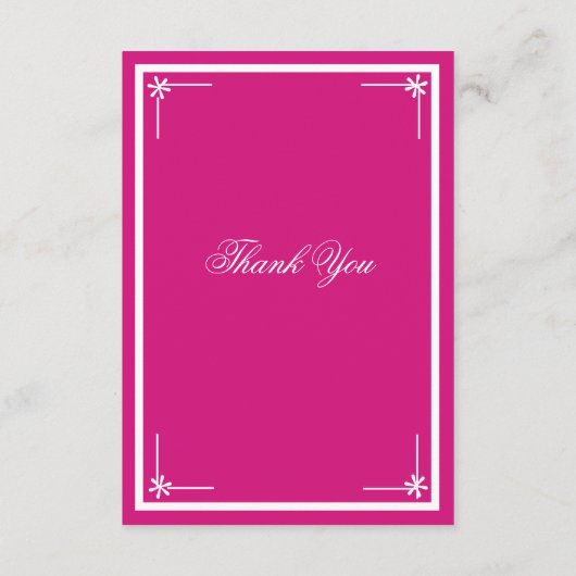 Magenta chic script elegante bruiloft website RSVP Informatiekaartje (Achterkant)