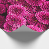 Magenta Chrysanthemum Floral Wrapping Paper Cadeaupapier (Hoek)