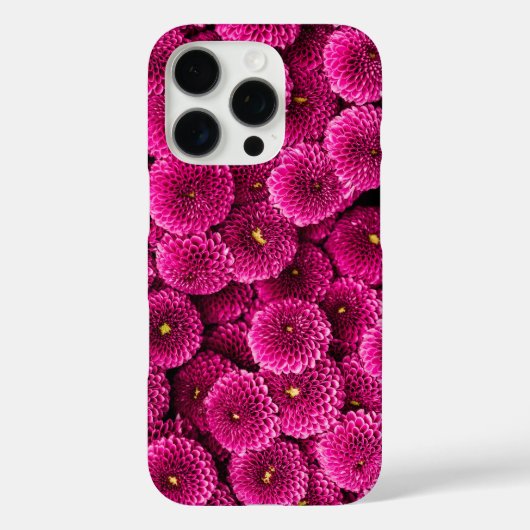 Magenta Chrysanthemum iPhone Case – Bold Floral Ar (Achterkant)