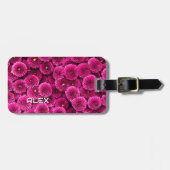 Magenta Chrysanthemum iPhone Case – Bold Floral Ar Bagagelabel (Voorkant horizontaal)