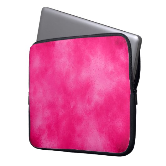 Magenta Cloud Effect Electronics Bag Laptop Sleeve (Voorkant Links)