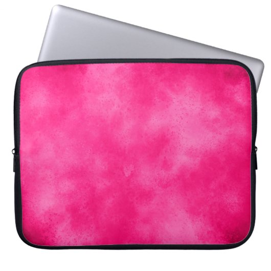 Magenta Cloud Effect Electronics Bag Laptop Sleeve (Voorkant)