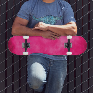 Magenta Cloud Effect Skateboard