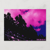 magenta cloud small, Broke Bird Design Briefkaart (Voorkant)