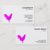 Magenta Cocreel Symbool - Wit Visitekaartje (Voorkant / Achterkant)