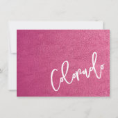 Magenta Colorado Passport bedankje Bedankkaart (Achterkant)