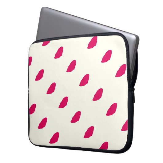 Magenta commas design Electronics Bag Laptop Sleeve (Voorkant Links)