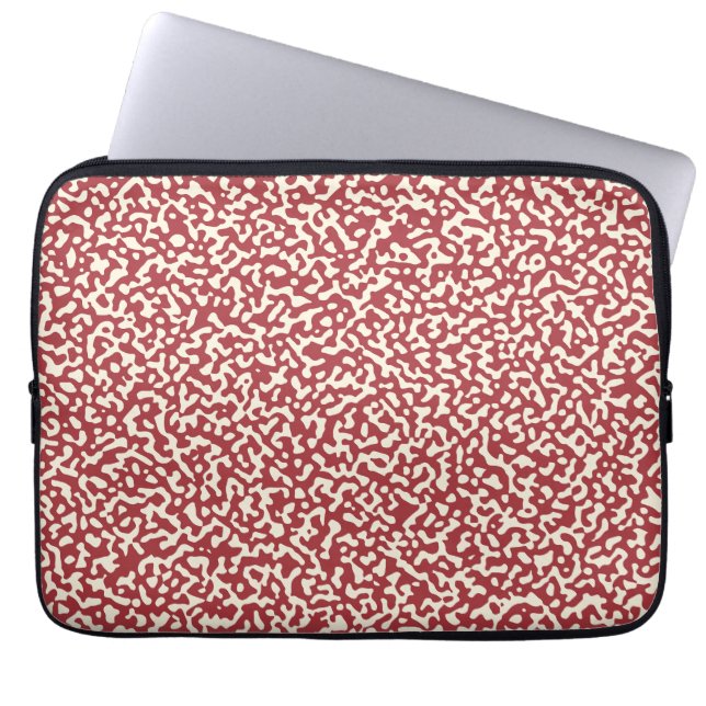 Magenta Compositie Notitieboek Classic Pattern Laptop Sleeve (Voorkant)