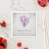 Magenta Conch Schelp Bruiloft Papieren Servetten (Insitu)