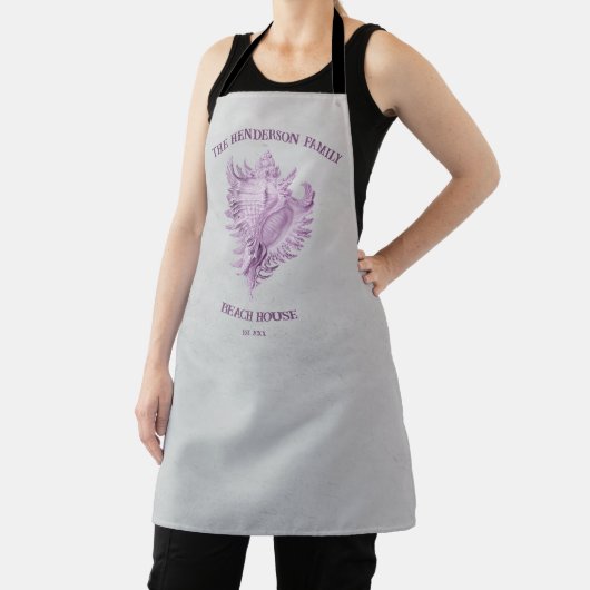 Magenta Conch Shell Apron Schort (Insitu)