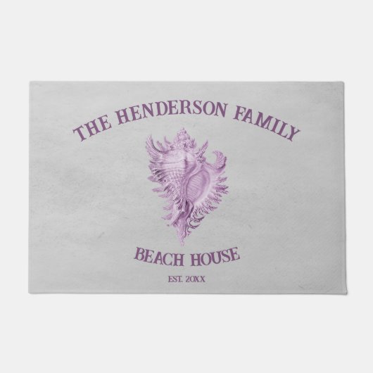 Magenta Conch Shell Doormat Deurmat (Voorkant)