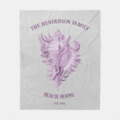 Magenta Conch Shell Fleece Blanket (Voorkant)