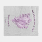 Magenta Conch Shell Fleece Blanket (Voorkant (Horizontaal))