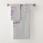 Magenta Conch Shell-handdoekset Bad Handdoek (Insitu)