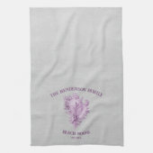 Magenta Conch Shell Kitchen Towel Theedoek (Verticaal)