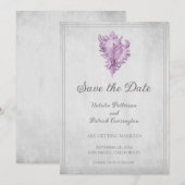 Magenta Conch Shell Save the Date Uitnodiging (Voorkant / Achterkant)
