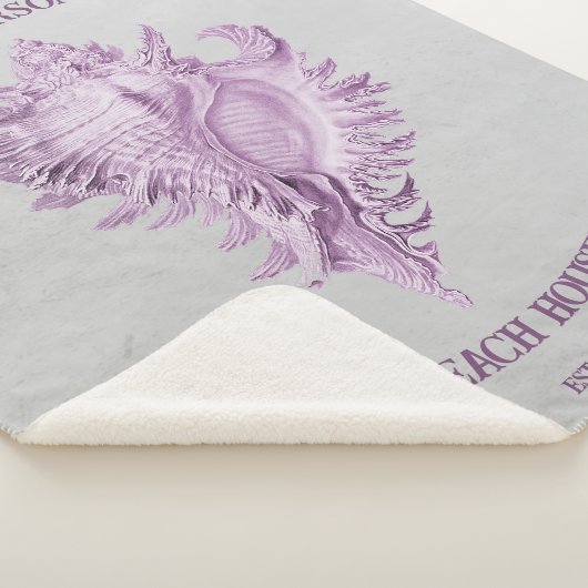Magenta Conch Shell Sherpa Blanket Sherpa Deken (3/4)