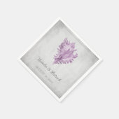 Magenta Conch Shell Wedding Paper Napkins Servet (Hoek)