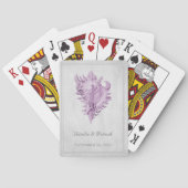 Magenta Conch Shell Wedding-speelkaarten Pokerkaarten (Achterkant)