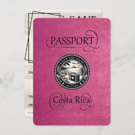 Magenta Costa Rica Paspoort Save The Date