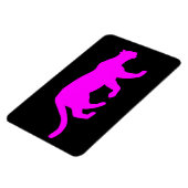 Magenta Cougar Puma Mountain Lion Silhouette Magneet (Linkerzijde)