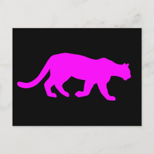 Magenta Cougar Puma Wildlife Briefkaart