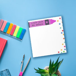 Magenta Crayon & Sterren Kleurrijke noot van de le Notitieblok