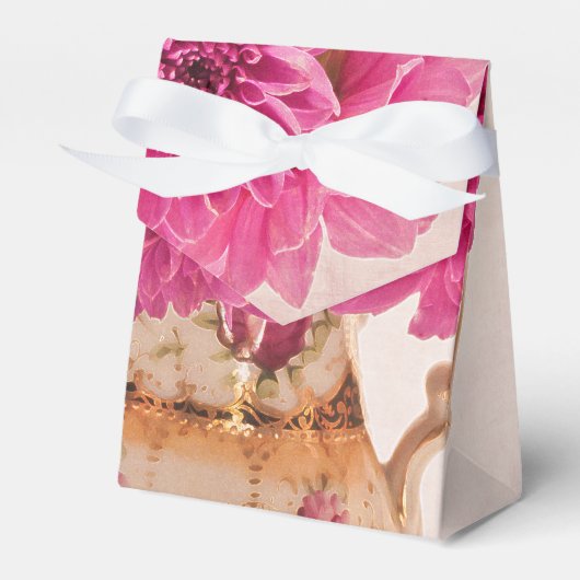 Magenta Dahlias Bedankdoosjes (Voorkant Zijde)