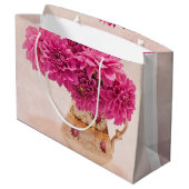 Magenta Dahlias Groot Cadeauzakje (Achterkant Gekanteld)