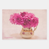Magenta Dahlias Inpakpapier Vel (Voorkant 2)