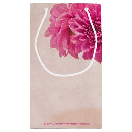 Magenta Dahlias Klein Cadeauzakje (Achterkant)