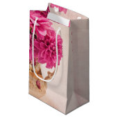 Magenta Dahlias Klein Cadeauzakje (Voorkant Gekanteld)