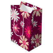 Magenta Daisy Design Medium Cadeauzakje (Voorkant Gekanteld)