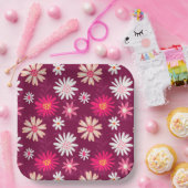 Magenta Daisy Design Papieren Bordje (Feest)