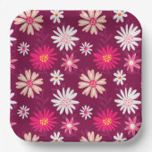 Magenta Daisy Design Papieren Bordje (Voorkant)