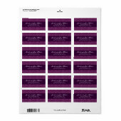 Magenta Damask Trouwlabel Etiket (Full Sheet)