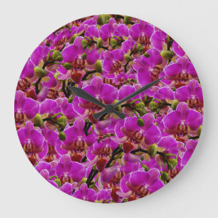 Magenta Dansende Orchids, wandklok