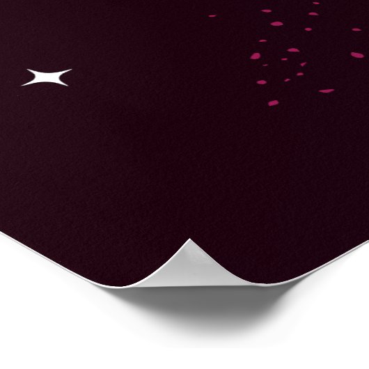 Magenta Dark Boogschutter Poster (Hoek)