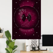 Magenta Dark Boogschutter Poster (Thuiskantoor)
