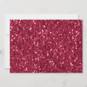 Magenta dark roze sparkles Sweet 16 elegant script Kaart (Achterkant)