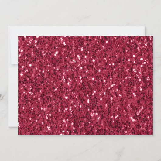 Magenta dark roze sparkles Sweet 16 elegant script Kaart (Achterkant)