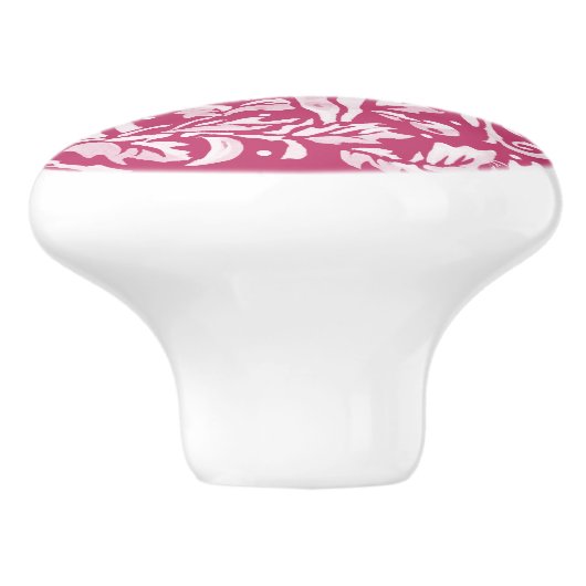 Magenta Deer Bird Forest Woodland Natuur Keramische Knop (Zijkant)