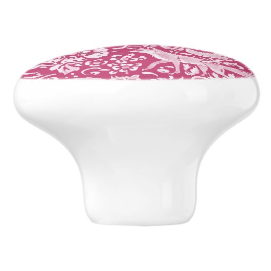 Magenta Deer Fox Rabbit Woodland Animal Natuur Keramische Knop (Zijkant)