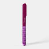 Magenta Denim En Tartan, Kussen iPhone Hoesje (Rechterkant)