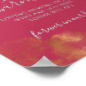 Magenta Deze Kaars Brandt Ter Nagedachtenis Bord Poster (Hoek)